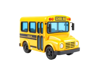 a yellow school bus on a white background