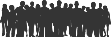 a group of people silhouettes