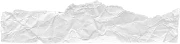 a piece of crumpled paper on a white background