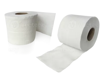 two rolls of toilet paper on a white background