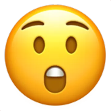 a yellow smiley face with an open mouth