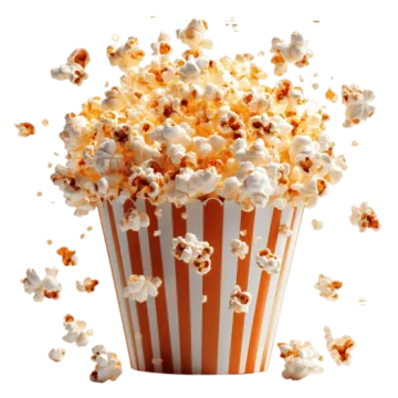 a popcorn bucket full of popcorn