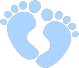 a pair of footprints on a white background