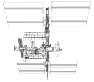 a drawing of the space station