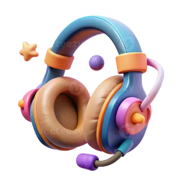 a pair of headphones floating in the air