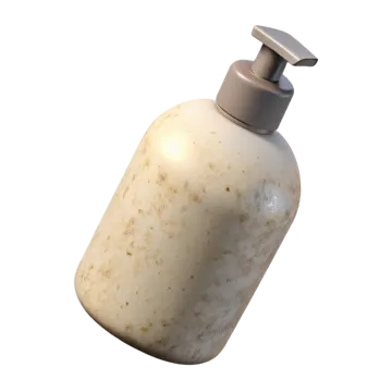 a soap dispenser on a white background