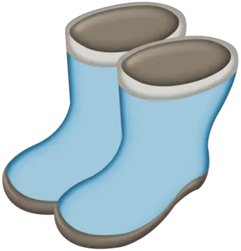 a pair of blue rain boots