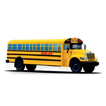a yellow school bus on a white background