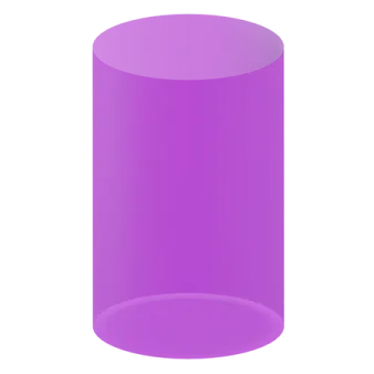 a purple cylinder on a white background