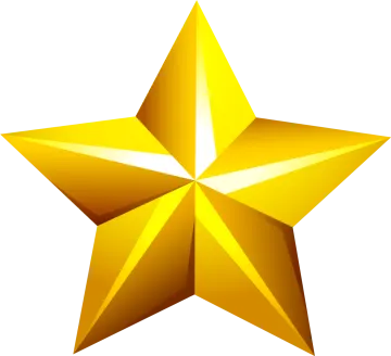 a gold star on a white background