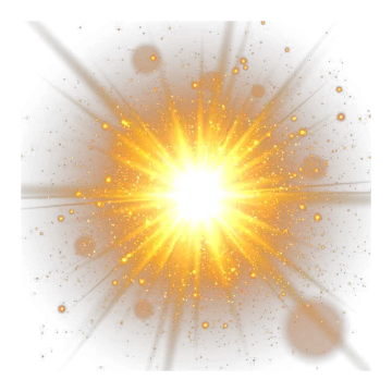 a burst of light on a white background
