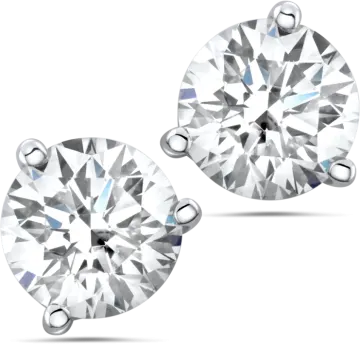 a pair of diamond stud earrings