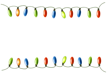 an image of a christmas garland with lights