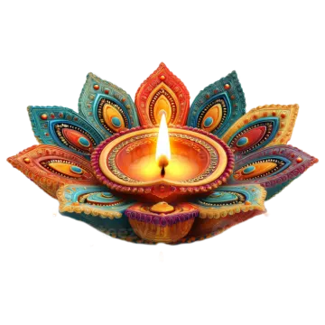a colorful candle in the shape of a lotus
