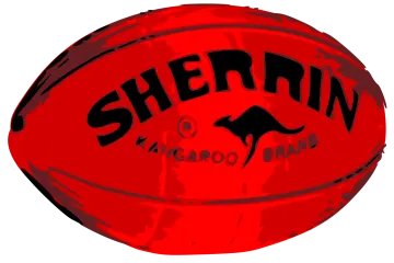 a red football ball with the word shepin on it