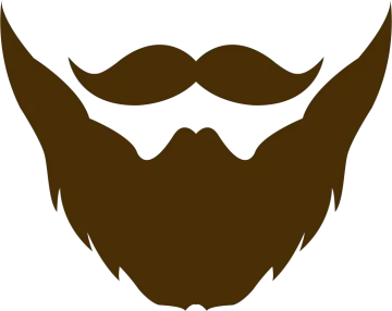 a silhouette of a man with a beard and mustache