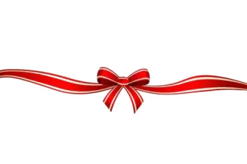 a red ribbon with a bow