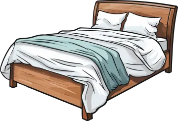 a bed with a blanket on it