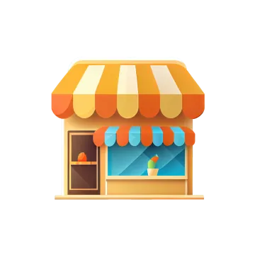 an illustration of a store with aws