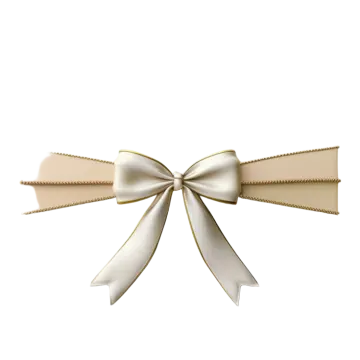 a white and gold wedding invitation with a bow