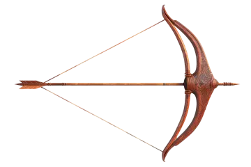 a bow and arrow on a white background