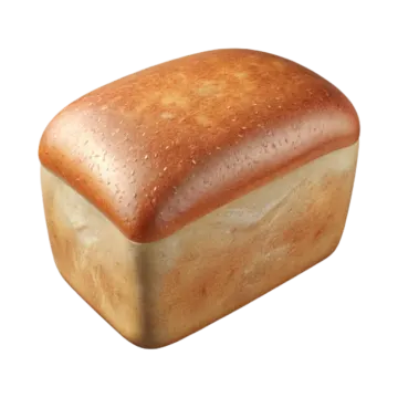a loaf of bread on a white background