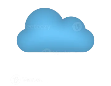 a blue cloud with rain on it
