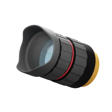 an image of a camera lens on a white background