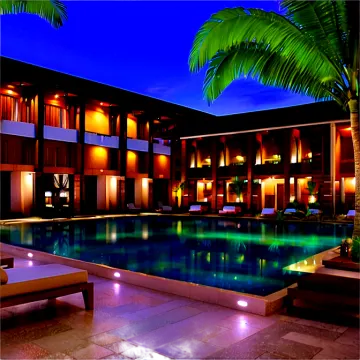 a large swimming pool