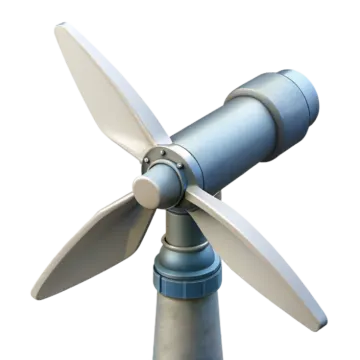 a wind turbine on a white background