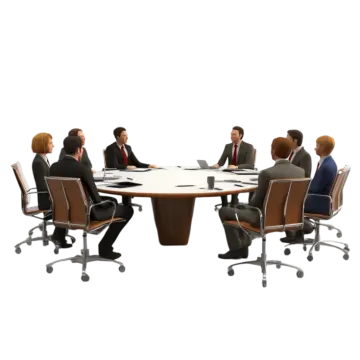 a group of people sitting around a conference table