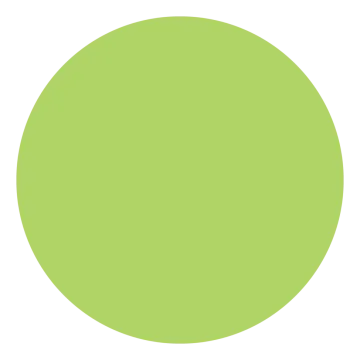 a green circle with a white background
