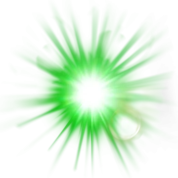 a green explosion on a white background