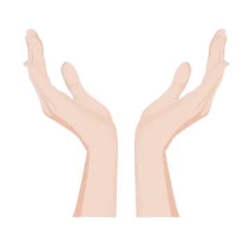 two hands holding each other hands