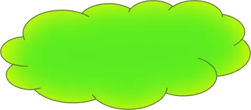 a green cloud on a white background