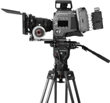 a blackmak video camera on a tripod