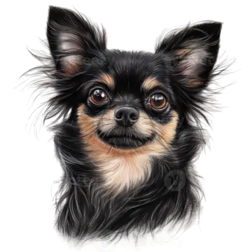 a black and brown dog with long hair
