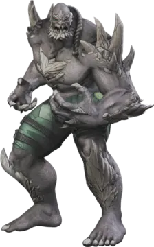 an image of a monster with horns and fangs