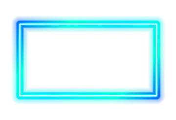 a blue neon frame on a white background