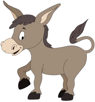 a donkey with brown hair and black feet