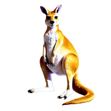 a small kangaroo standing on its hinds