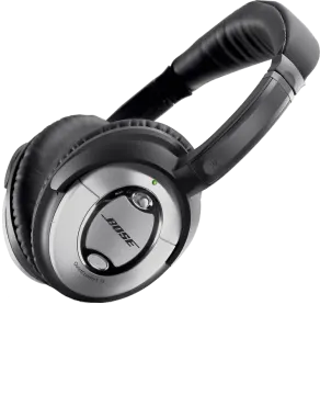 a pair of headphones on a white background