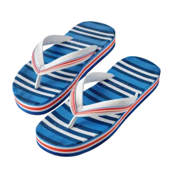 a pair of flip flops on a white background