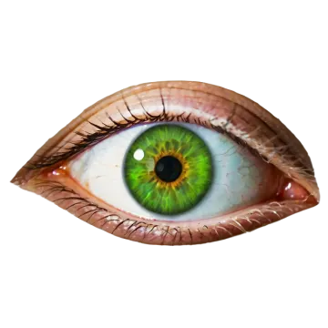 a close up of a green eye