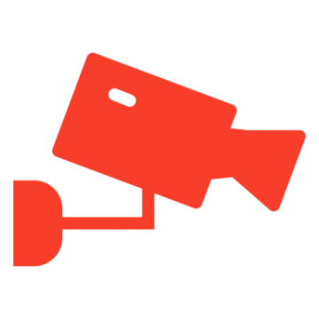 a black and white icon of a camera