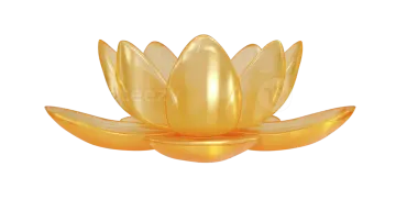 a golden lotus flower