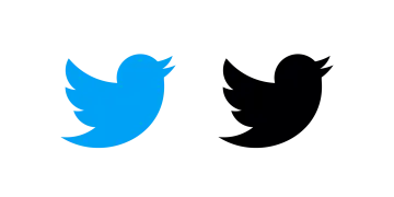 the twitter logo is shown on a white background