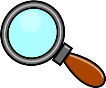 a mag glass with a wooden handle