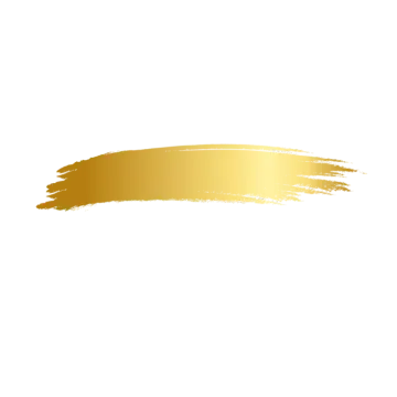 a gold paint stroke on a white background