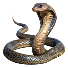 a brown snake on a white background